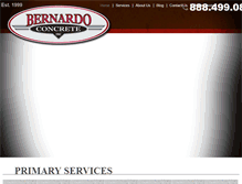 Tablet Screenshot of bernardoconcrete.com